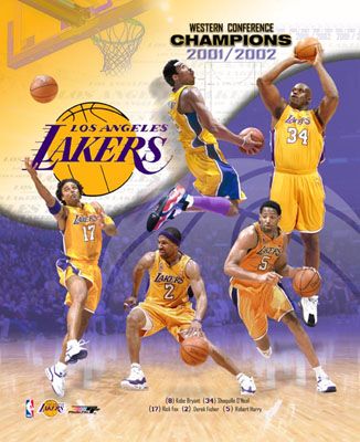 2001-2002 L.A. Lakers Western Conference Champions Composite