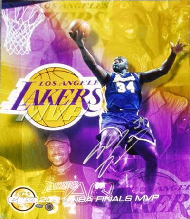 Lakers 2001 Championship: Shaquille O'Neal Los Angeles Lakers 2001 Finals MVP Collage