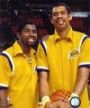 Magic Johnson and Kareem Abdul-Jabbar