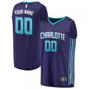 Custom Charlotte Hornets Nike Blue Authentic Jersey