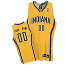 Custom Indiana Pacers Nike Yellow Replica Jersey