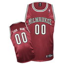 Custom Milwaukee Bucks Nike Red Swingman Jersey